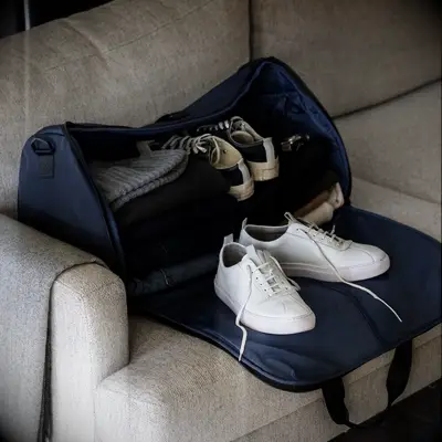 Duffle and garment bag gift idea for groom from best man. 