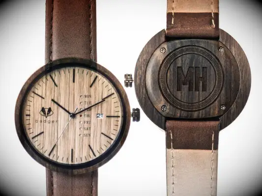 Monogram engraved watch best man gift