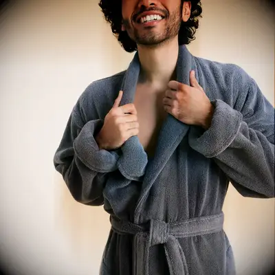 Cozy bath robe best man gift