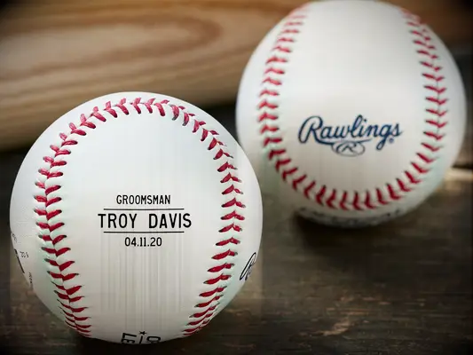 Personalized groomsman baseball unique best man gift