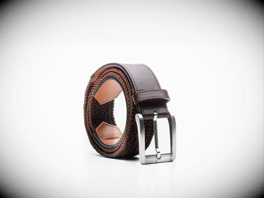 Woven brown belt gift idea for best man