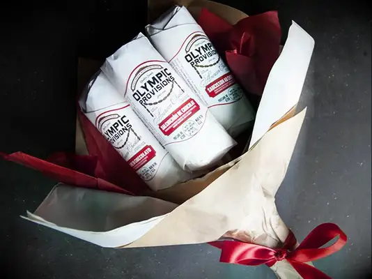 Salami bouquet funny best man gift idea