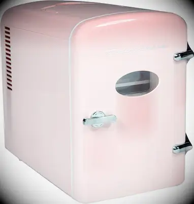 Miniature pink retro refrigerator anniversary gift