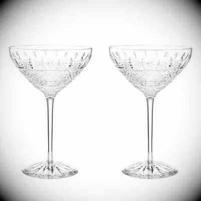 Crystal martini glasses from Waterford Crystal