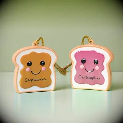Peanut butter and jelly earrings