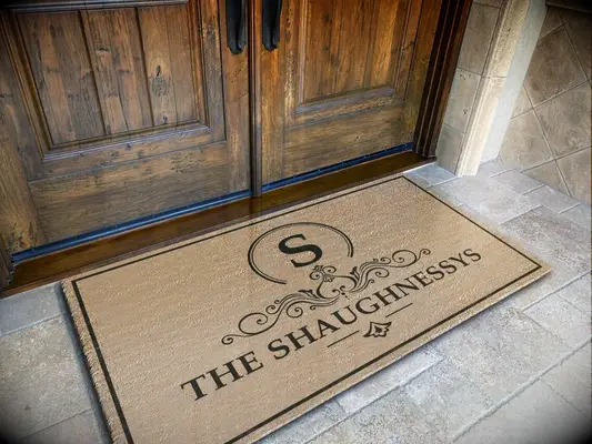 Personalized door mat