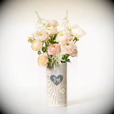 Initial flower vase