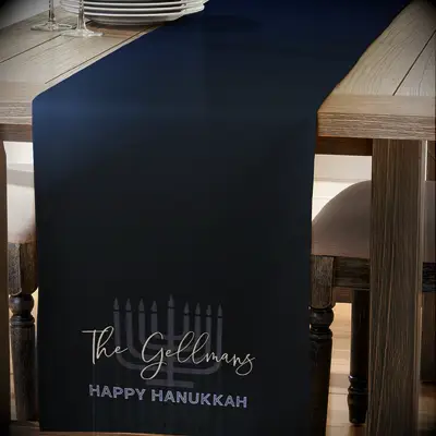 Hanukkah table runner
