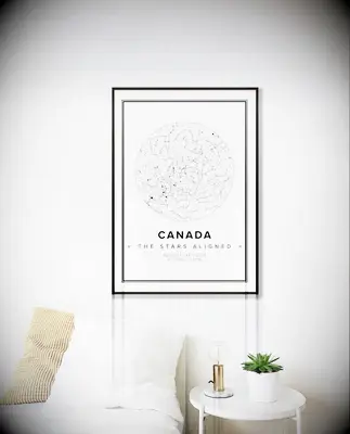 Custom star map newlywed gift