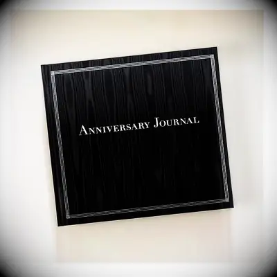 Anniversary Journal in black and white