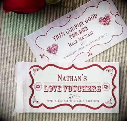 Romantic couples coupons sentimental gift for girlfriend