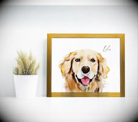 Personalized watercolor pet portrait