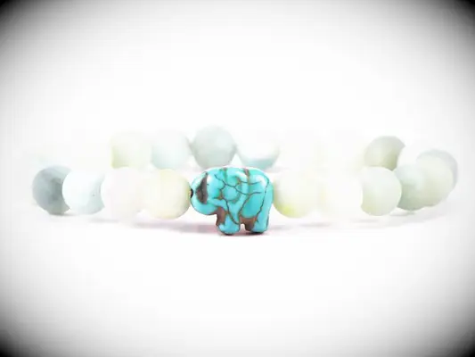 Elephant beaded bracelet meaningful jewelry sentimental gift for girlfriend