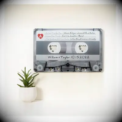Customized mix tape wall art