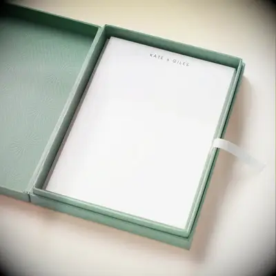 Couples stationery engagement gift from parents