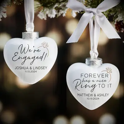 Engagement ornaments gift from parents