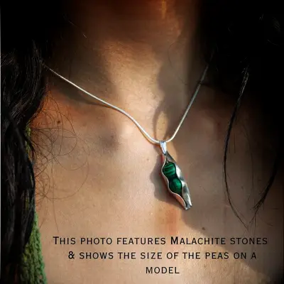 Pea pod necklace for anniversary gift
