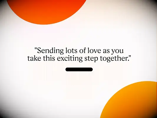 Short engagement congratulations message image example