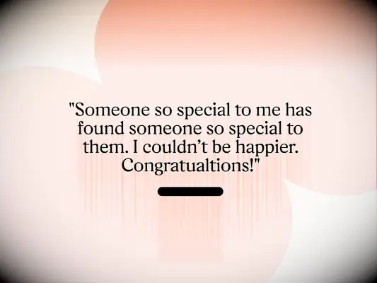 Engagement congratulations message for friend image example