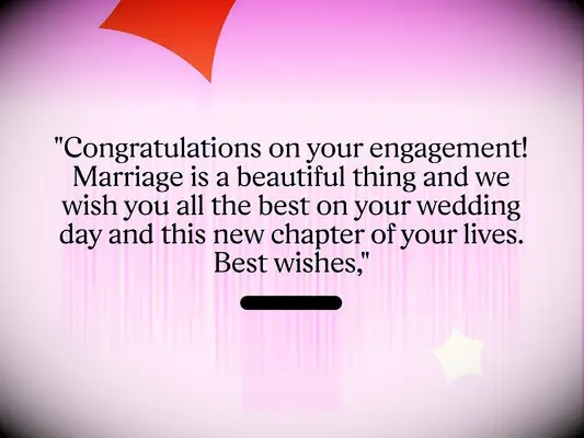Wording example of engagement wishes image