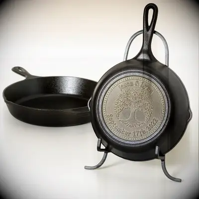 Family tree cast iron pan wedding gift for brother