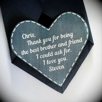 Personalized tie patch wedding gift for brother