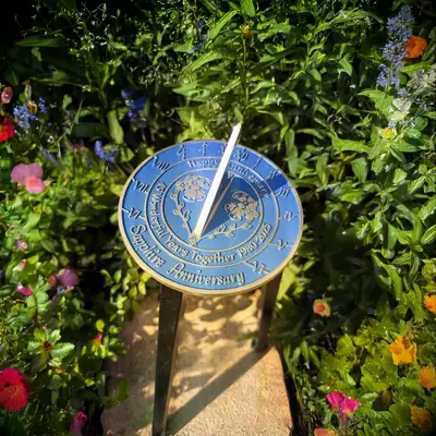 Blue sapphire sundial 45th anniversary gift