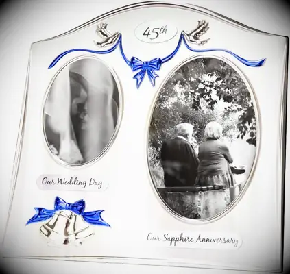 Sapphire anniversary frame 45h anniversary goft from Amazon