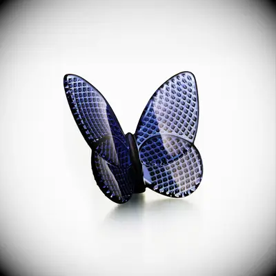 Blue Baccarat butterfly, 45th anniversary gift