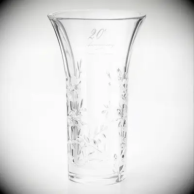 Engraved crystal vase from Personalization Mall, 45th anniversary gift