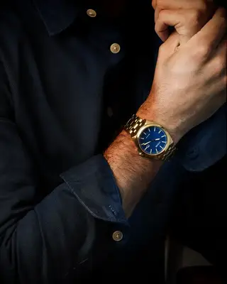 Blue sapphire crystal watch from Citizen, 45th anniversary gift