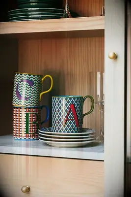 Colorful initial mug