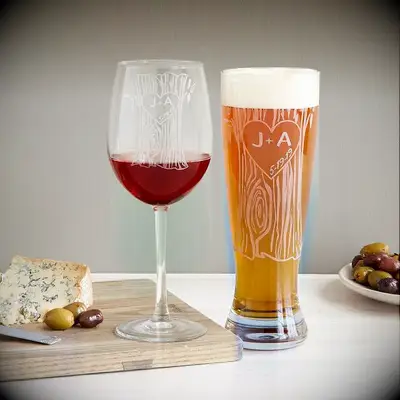 Custom wine and beer glass
