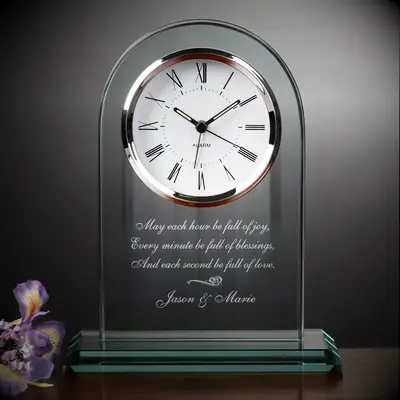 Engraved wedding clock wedding gift for daughter from Personalization Mall