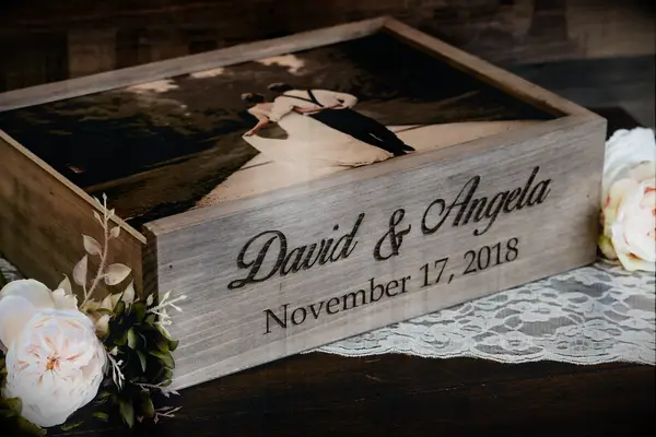 Personalized photo keepsake box. 