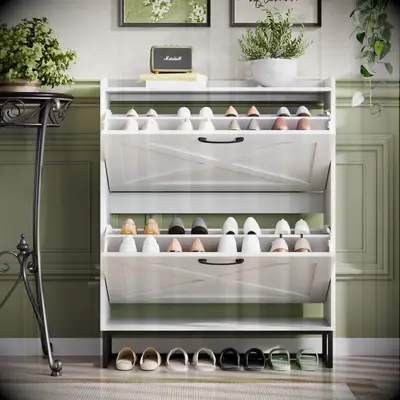 White shoe storage
