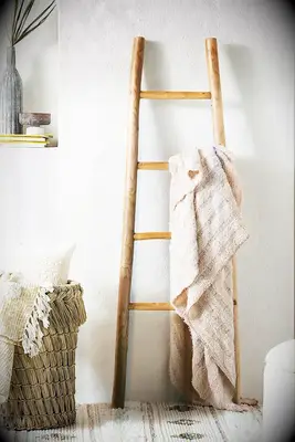 Decorative Teak Ladder from Anthropologie for your 17th wedding anniversary gift idea