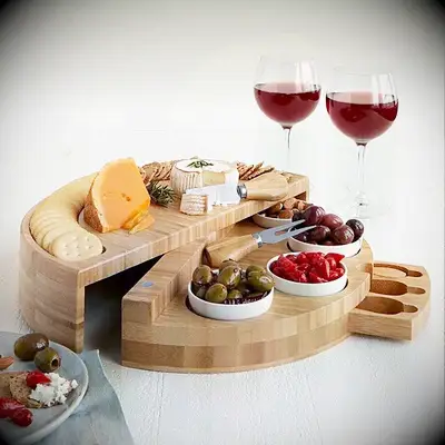 Personalized Cheese Board from Uncommon Goods for your 17th wedding anniversary