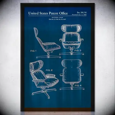 Chair patent poster