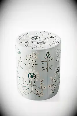 Ceramic floral stool