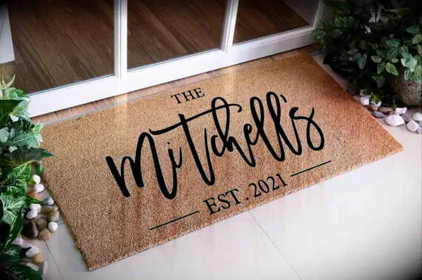 Custom welcome mat gift