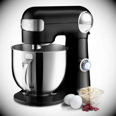 Black kitchen stand mixer