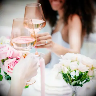 Colored wine glasses