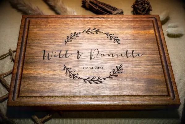 Engraved wooden cutting board