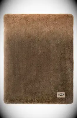 Brown ugg throw blanket