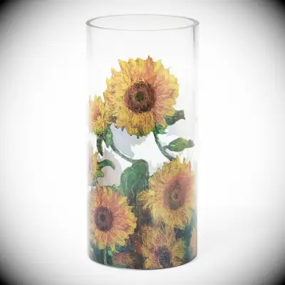 Sunflower painting inspired vase