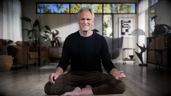 Man in a yoga position 