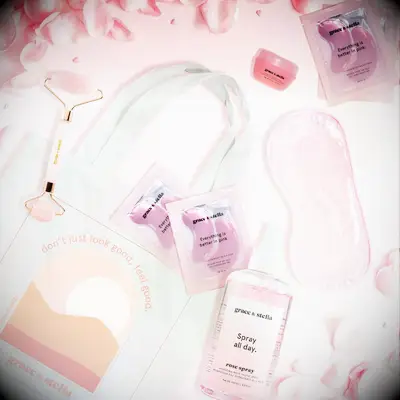 Rose-themed self-care gift set bachelorette party gift