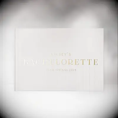 Bachelorette party guest book from Etsy. 