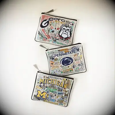 University themed pouches for your groomsmen